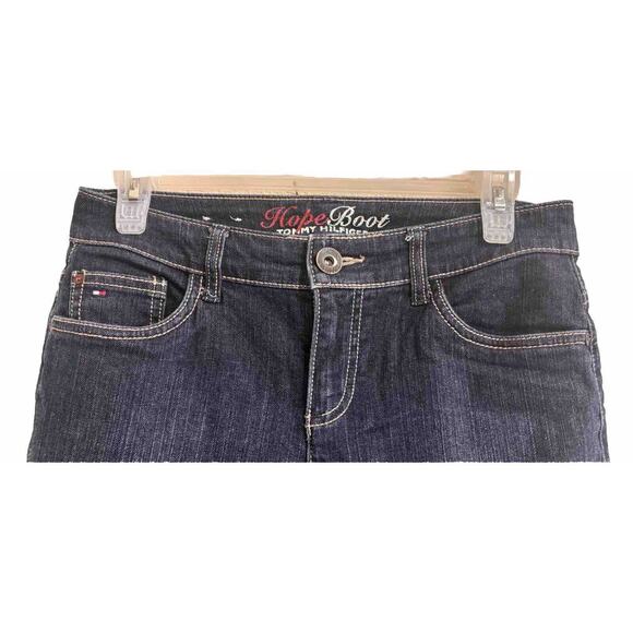 Tommy Hilfiger Women’s Sz 2S Short Hope Boot Jeans dark wash Y2K Cowgirl Country - Picture 3 of 7